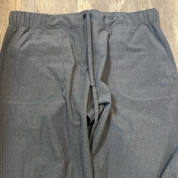 Albion JetSetter Joggers in Charcoal Gray Gold Zipper Wrinkle Free Fabric - Picture 5 of 8